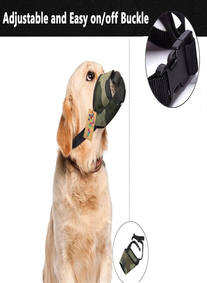 ويستيرن إرا كمامة فم للكلاب مطبوعة بنمط تمويه من العصر الغربي، مريحة ومبطنة، تمنع الاختناق، مناسبة لجميع الكلاب والجراء (صغيرة) - Image 4